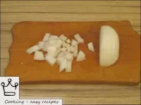 Peel the onions, cut into small cubes. ...