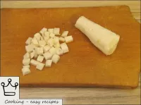 Peel the parsley, wash, cut into small cubes (0. 5...