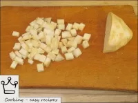 Peel the celery, wash, cut into small cubes (0. 5-...