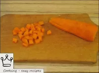 Peel the carrots, wash, cut into small cubes (0. 5...