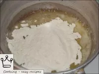 Pour flour. ... Pour flour. ...