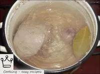 Peel the onion. Bring the water to a boil, remove ...