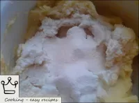 Put flour, salt in the potato mass. ...