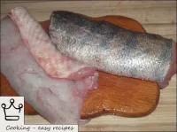 The fish is cut into fillet with boneless skin. ...