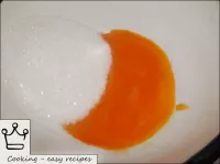 Separate the yolks, beat with sugar. ...