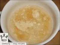 Prepare the broth with gelatin. Wet gelatin for 30...