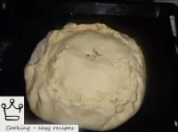 Pull the edges of the dough up at the pie. top put...