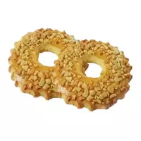 A pasty shortbread ring with nuts...